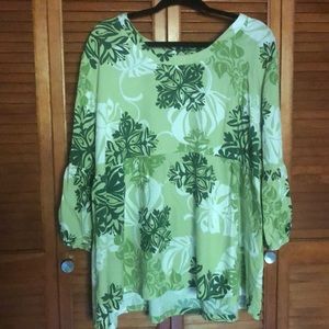 Kalaheo Hawaiian print top
